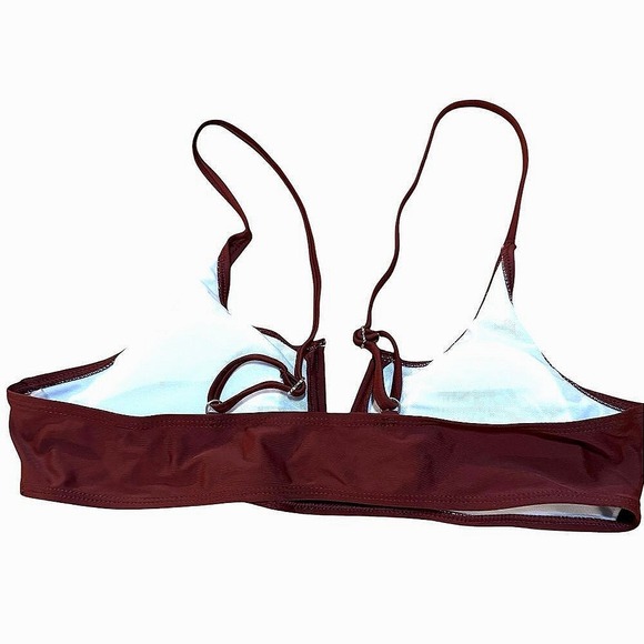 NWOT SHEIN Bikini Set V Neck Two Piece Swimsuit Bathing Suit Brown XL - Picture 4 of 9